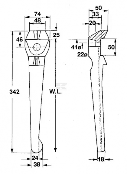 Dinti pentru grapa rotativa