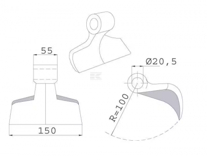 Ciocan tocător potrivit pentru Agrimaster