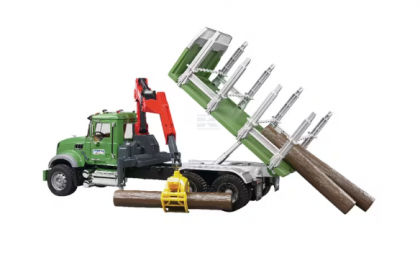 U02824 Camion Mack Granite cu remorcă transport lemne