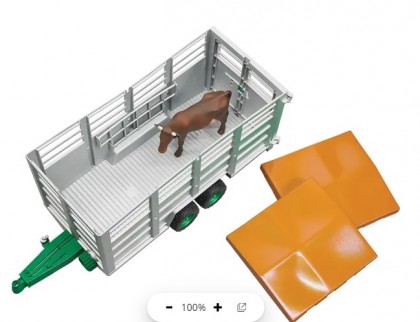 U02227 Ramorcă transport vite cu o vacă