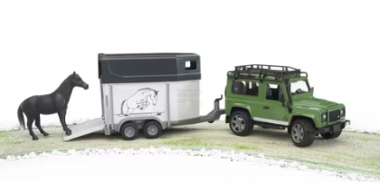 U02592 Mașină de teren Land Rover Defender cu remorcă transport cai