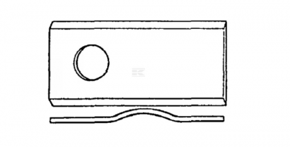 Lamă cositoare stânga/dreapta 105x47x3mm orificiu 21mm potrivită pentru Kverneland/Claas/PZ/Krone/Marangon/Massey Ferguson/Pöttinger/Taarup/Vicon