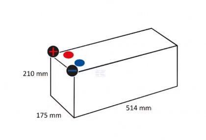 Baterie 12V 110Ah 760A UK: 315/615 Kramp/VARTA