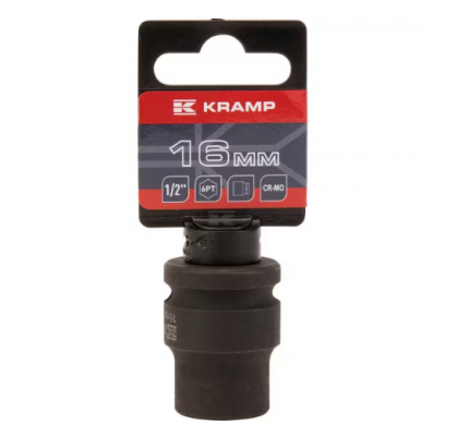 Capăt cheie tubulară de impact 1/2" cu profil hexagonal interior 16mm