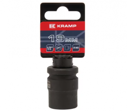 Capăt cheie tubulară de impact 1/2" cu profil hexagonal interior 19mm