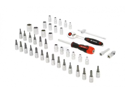 180445400KR Set chei tubulare 1/4" cu profil interior și exterior, 45 piese, Kramp