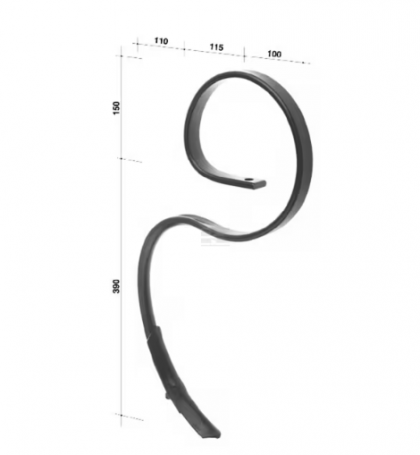 CP50 Dinte arc cultivator cu daltă 32x10x540mm