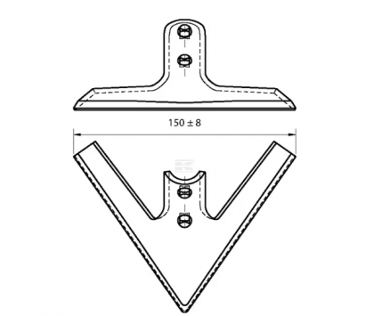CP100303 Brăzdar tip picior de gâscă 150x6