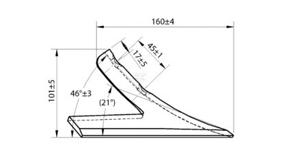 CP100303 Brăzdar tip picior de gâscă 150x6