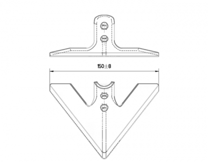 CP100307 Picior cu flanșă 150x6