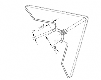 CP100307 Picior cu flanșă 150x6
