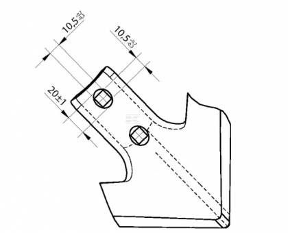 CP100304 Brăzdar tip picior de gâscă 175x6