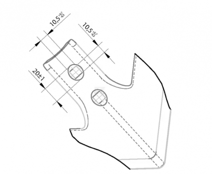 CP100309 Brăzdar tip picior de gâscă 200x6