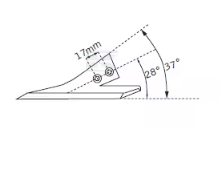 H260 Brăzdar tip labă de gâscă