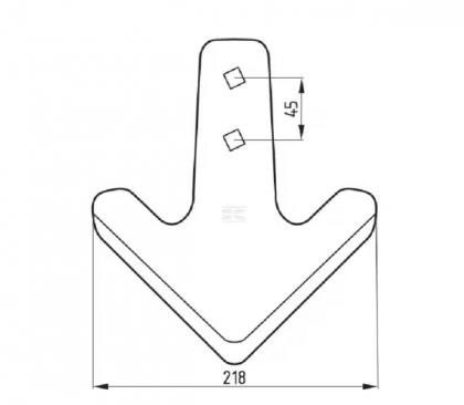 50654142017 Brăzdar tip labă de gâscă 218mm