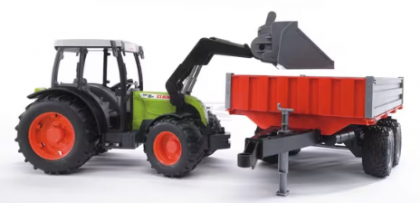 U02112 Tractor Claas Nectis 267F cu încărcător frontal și remorcă basculabilă