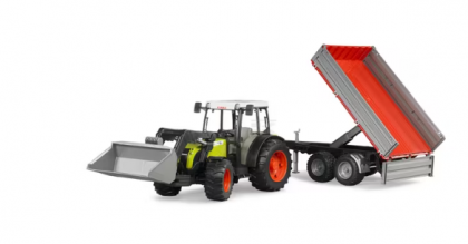 U02112 Tractor Claas Nectis 267F cu încărcător frontal și remorcă basculabilă