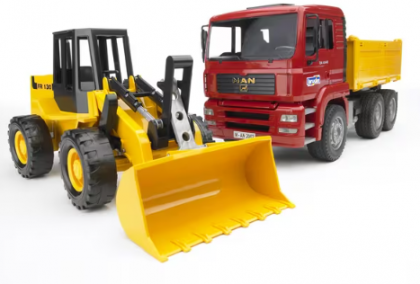 U02752 Camion MAN TGA cu benă basculabilă și încărcător frontal Fiat FR 130