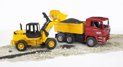 U02752 Camion MAN TGA cu benă basculabilă și încărcător frontal Fiat FR 130