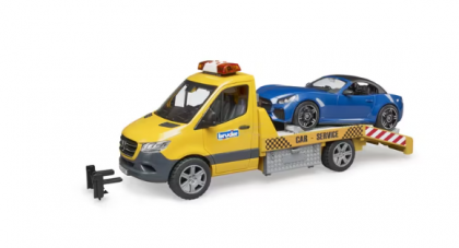 U02675 Camionetă cu platformă MB Sprinter mașină Bruder Roadstar și modul de sunet și lumini