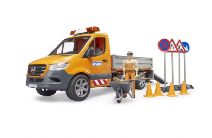 U02677 Camionetă lucrări drumuri MB Sprinter cu șofer accesorii și modul pentru sunet și lumini