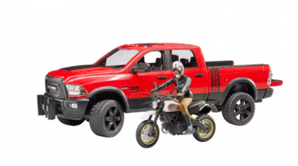 U02502 Mașină de teren cu benă 2500 Power Wagon și motocicletă Ducati