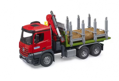 U03669 MB Arocs Camion de lemne cu macara de încărcare, cupă, 3 bușteni