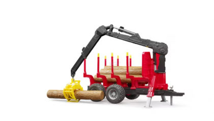 U02252 Remorcă de transport lemne cu braț de încărcare și 4 bușteni