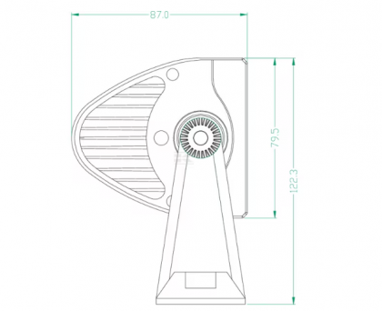LA10302 Bară lumini de lucru LED 36W 3060lm dreptunghiulară 12/24V albă 198,6x79,5mm cablu flood 12 LED-uri Kramp