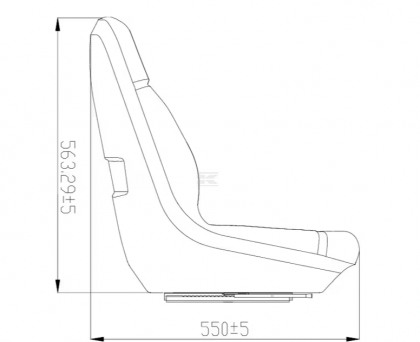 TS19400KR Scaun fără supensie, neagu, PVC
