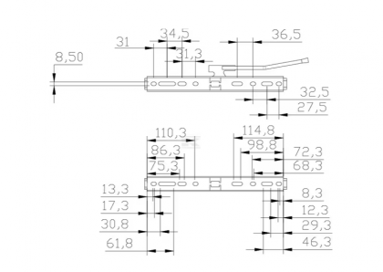 TS19400KR Scaun fără supensie, neagu, PVC