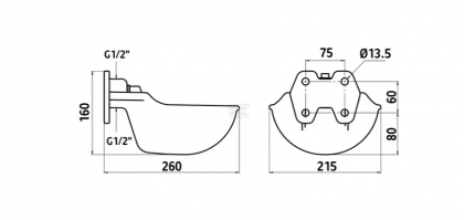 202012FA Adăpătoare cu supapă pe țeavă G51 emailată