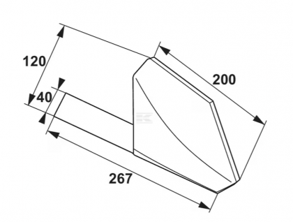172324N Cuțit cultivator dreapta potrivit pentru Grégoire-Besson