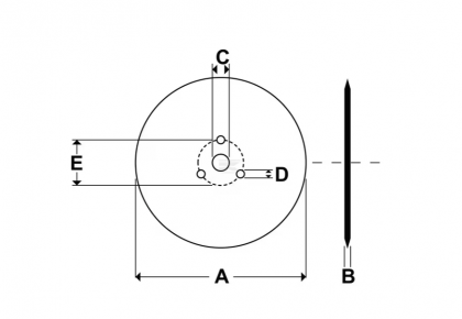 CD4502 Disc cuţit de plug 450mm
