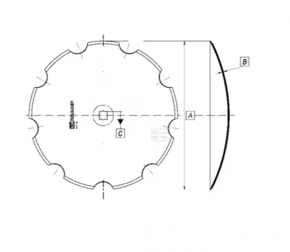 HD460132 Taler disc crestat 460x3,5