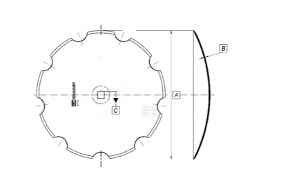 HD460130 Taler disc crestat 460x4