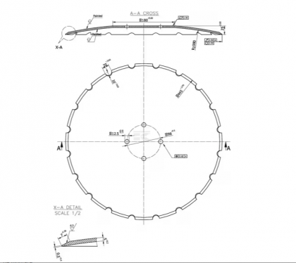 90311329KR Taler disc crestat 460x5mm potrivit pentru Rabe FieldBird