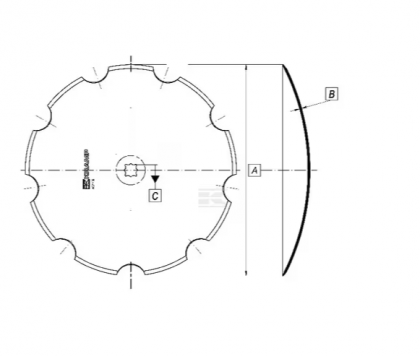 HD510130 Taler disc crestat 510x4