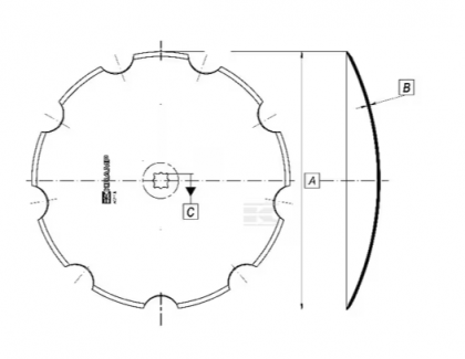 HD560130 Taler disc crestat 560x5