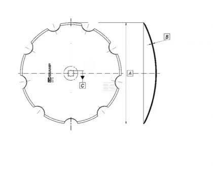 HD611641KR Taler disc crestat 610x6/37-41mm