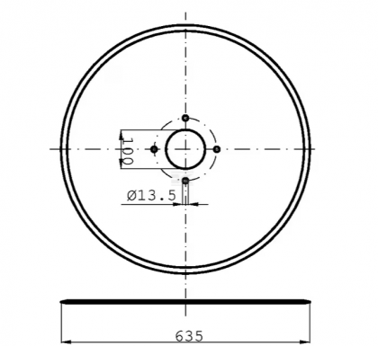 08900018N Disc de plug 635 mm