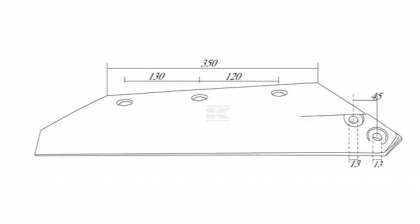 1903671Z Vârf de brăzdar dreapta