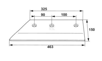 172417N Brăzdar 14" întărit stânga potrivit pentru Grégoire-Besson