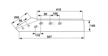 173423NE Brăzdar B2 14" stânga potrivit pentru Grégoire-Besson