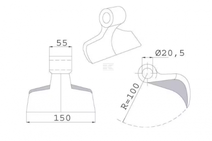 CK1170 Ciocan tocător potrivit pentru Agrimaster