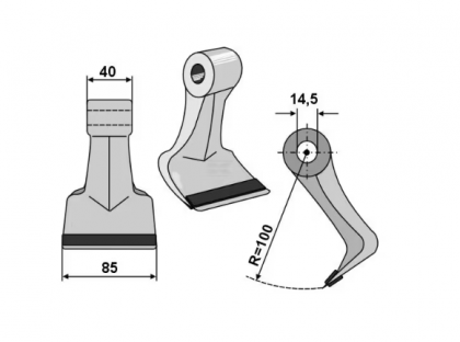 CK2322C Ciocan Tocator  PTA acoperit, potrivit pentru Agrimaster