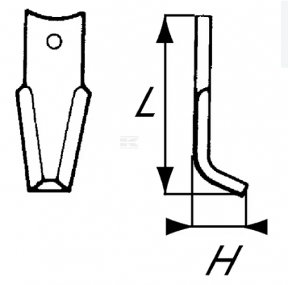 RB1567 Cuțit freză 120x35x40mm grosime 4mm potrivit pentru Agria