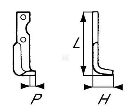 RB16548R Cuțit freză rotație dreapta 160x50x30mm grosime 4mm potrivit pentru Agria