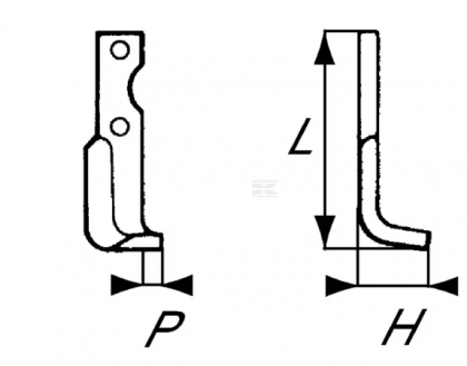 RB17223 Cuțit freză rotație dreapta 205x50x30mm grosime 4mm potrivit pentru Agria