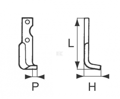 RB02003 Cuțit freză rotație dreapta 215x48x30mm grosime 4mm potrivit pentru Agria